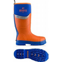 Buckler: Blue/Orange Safety Wellies